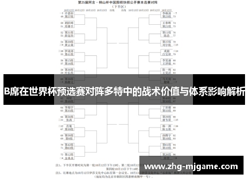 B席在世界杯预选赛对阵多特中的战术价值与体系影响解析 B席在世界杯预选赛对阵多特中的战术价值与体系影响解析
